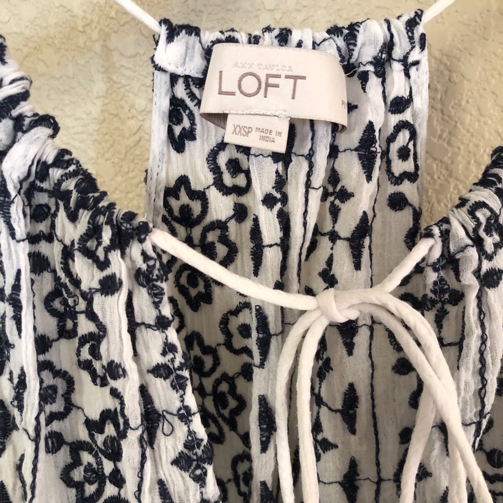Loft Embroidered Racerback Tank Top - Picture 2 of 3